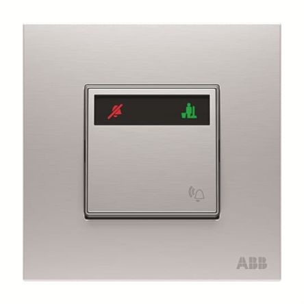 ABB Silver, 1 Way Push Button, 2 Gang, AM4
