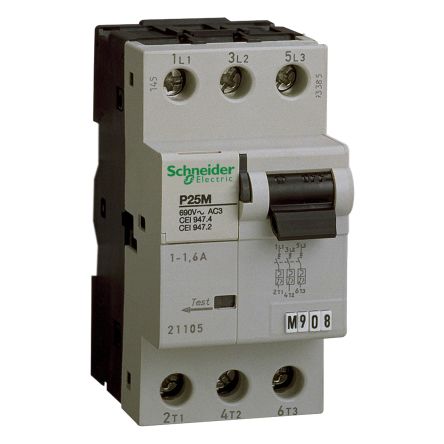 Schneider Electric Acti9 Acti9 Moteur Miniature Circuit Breaker, 3-Pole, 2.5A, Type K, 3 kA Breaking Capacity
