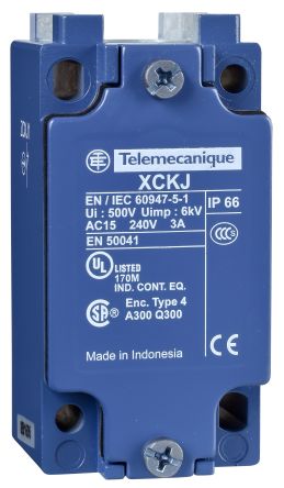 Telemecanique Sensors ZCKJ Series Limit Switch, IP66, Metal Housing, 240V ac