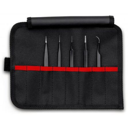 Knipex 120mm Stainless Steel ESD Safe Tweezer Set