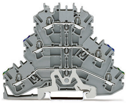 WAGO 2002-3217 Feed Through Terminal Block Grey, 2.5mm², 3-Level, Cage Clamp, ATEX, IECEx