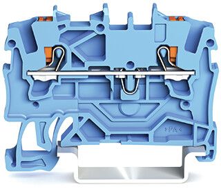 WAGO 2201-1204 Feed Through Terminal Block Blue, 1.5mm², 1-Level, Cage Clamp, IECEx, ATEX