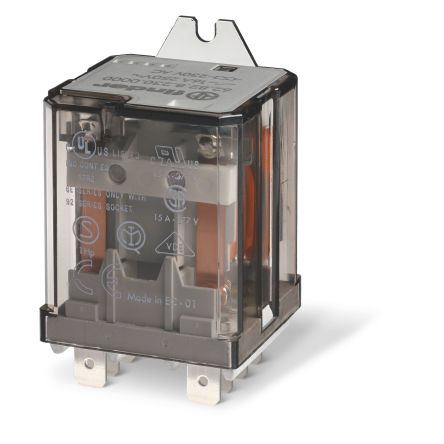 Finder Flange Relay, 120V ac Coil, 16A Switching Current, 2 CO