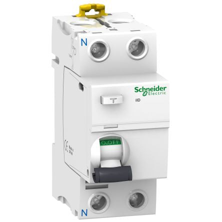 Schneider Electric Acti9 iID Series Residual Current Circuit Breaker, 63A, 2-Pole, 300 mA, Type A-SI, 1500 A