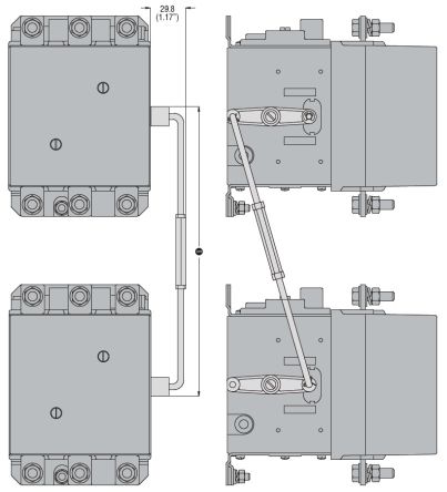Lovato Mechanical Interlock for use with B Series Contactors