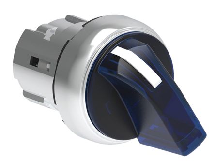Lovato LPSSL12 Series 2 Position Illuminated Selector Switch Head, 22 mm Cutout, Blue Handle, IP66