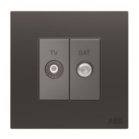 ABB Female 2 Outlet Socket, Flush