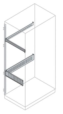 ABB AM2 Series Steel Cross Piece Rail, 100mm W, 100 mm H, 1 m L For Use With IS2 Enclosures For Automation, AM2 Cabinets
