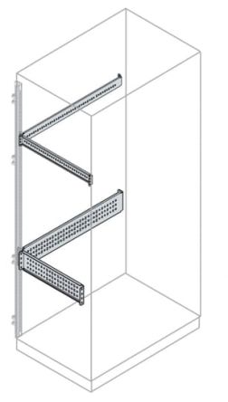 ABB IS2 Series Galvanised Steel Cross Piece Rail, 90mm W, 90 mm H, 1.2 m L For Use With IS2 Enclosures