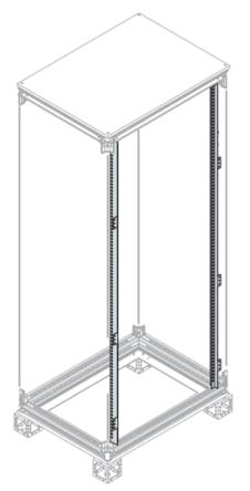 ABB IS2 Series Galvanised Steel Enclosure Profile, 55.3mm W, 55.3 mm H, 1.8 m L For Use With IS2 Enclosures