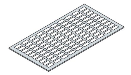 ABB IS2-EH2118 Series Steel Label Holder for Use with AM2 Cabinets, IS2 Enclosures For Automation 10 mm x 0.5 mm x 525mm
