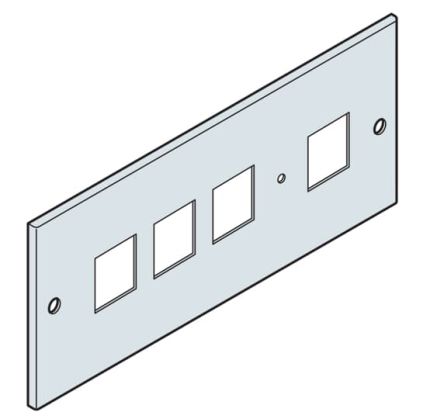 ABB IS2 Series Black RAL 7035 Light Grey Steel, 199 mm H, 689.5mm W, 800 mm L, for Use with IS2 Enclosures For
