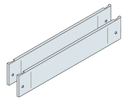 ABB IS2 Series RAL 7035 Light Grey Steel, 97.5 mm H, 789.4mm W, 800 mm L, for Use with IS2 Enclosures For Automation