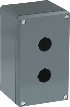 ABB Grey Aluminium Modular Metal Push Button Enclosure - 2 Hole