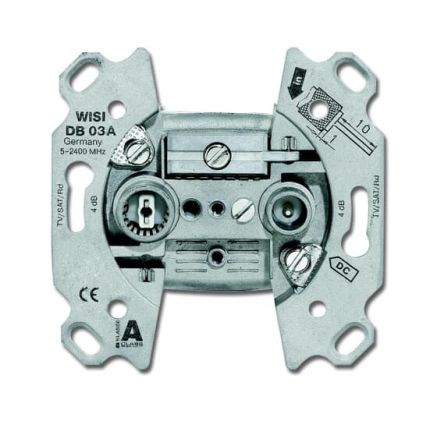 ABB Female 2 Outlet Socket, Flush