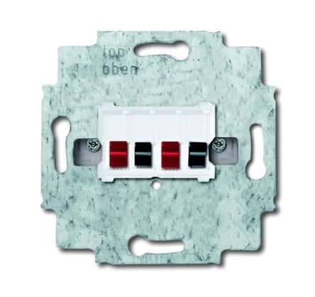 ABB 2CKA000230A0403 Straight Flush Loudspeaker Connector Alpine White, Screw