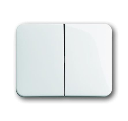 ABB White 2 Gang Light Switch Cover