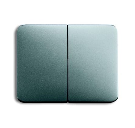 ABB Grey 2 Gang Light Switch Cover