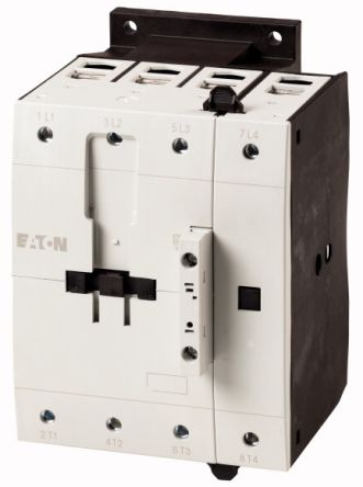Eaton DILM Contactor, 120V Coil, 4-Pole, 125 A, 63 kW 100V, 120 V, 690V