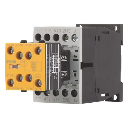 Eaton DILMS Contactor, 220V ac/dc, 230 V ac/dc Coil, 3-Pole, 12 A, 5.5 kW, 3 NO/2 NC, 24V