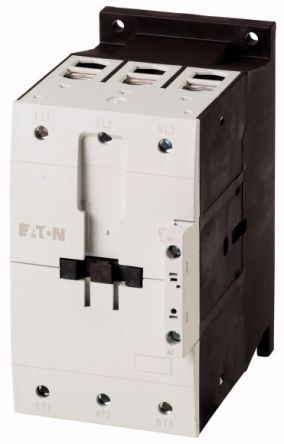 Eaton DILM Contactor, 120V Coil, 3-Pole, 55 A, 90 kW 100V, 120 V, 400V