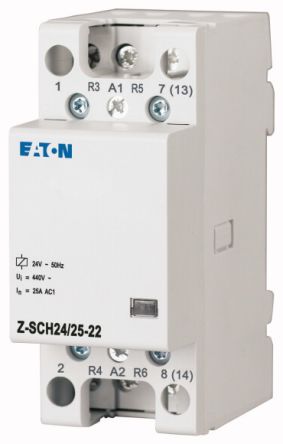 Eaton DILM Installation Contactor, 24V dc Coil, 3-Pole, 25 A, 2 NO/2 NC