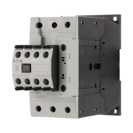 Eaton DILM Contactor, 220V ac/dc, 230 V ac/dc Coil, 4-Pole, 14 kW, 1 NO, 400V