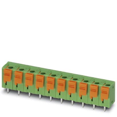 Phoenix Contact PCB Terminal Block, 10-Contact, 7.62 mm Pitch, Threaded, 1 Row