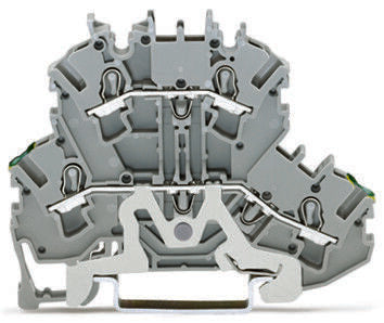 WAGO 2002-2227 Feed Through Terminal Block Grey, 2.5mm², 2-Level, Cage Clamp, IECEx, ATEX