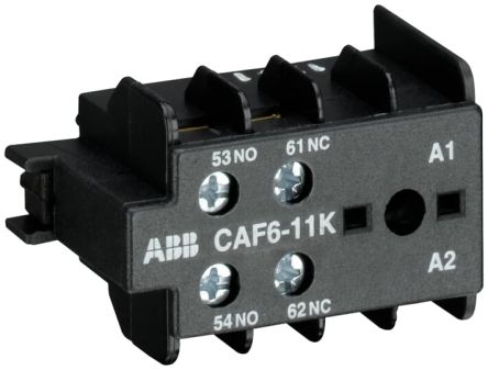 ABB Auxiliary Contact, 2 Contact, 1 NO/1 NC, CAF6, Surface, 6 A, 690V, GJL1201330R0001