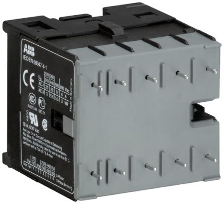 ABB GJL131 Contactor, 24V ac Coil, 3-Pole, 12 A, 5.5 kW 24V ac, 4 NO, 690V