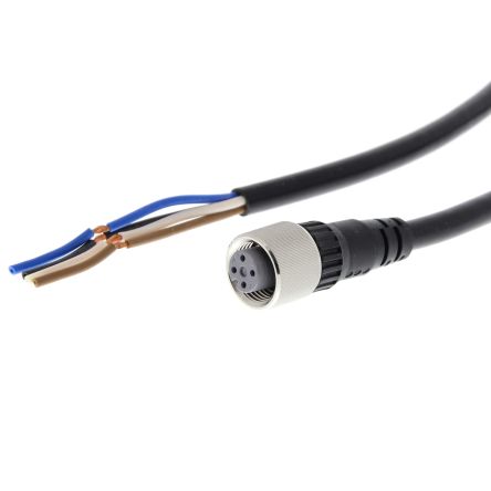 Omron Female 5 way Straight to Unterminated Sensor Actuator Cable, 2 m