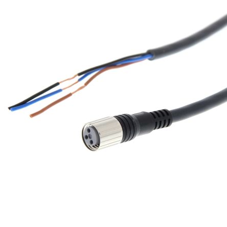 Omron Female 4 way Straight to Unterminated Free End Sensor Actuator Cable, 5 m