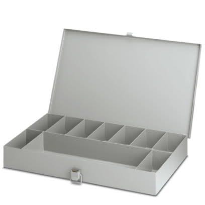 Phoenix Contact 10 Cell Grey Metal Compartment Box, 48 mm x 357mm x 48 mm