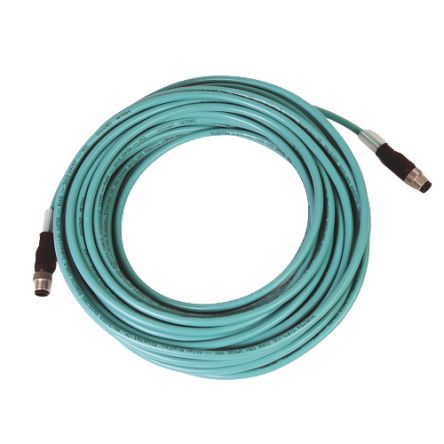 Allen Bradley 1585D, 20 m Cat5e Ethernet Cable, Green Polyurethane Sheath, Braid, Foil