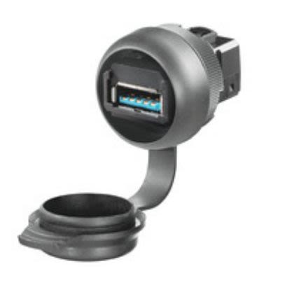 Weidmüller, Panel Male- 2 Port IP65 Coupler USB 3.0