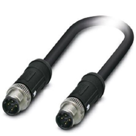 Phoenix Contact NBC, 5 m Cat5 Ethernet Cable, Black, Shielded 4 Screened PEX Sheath