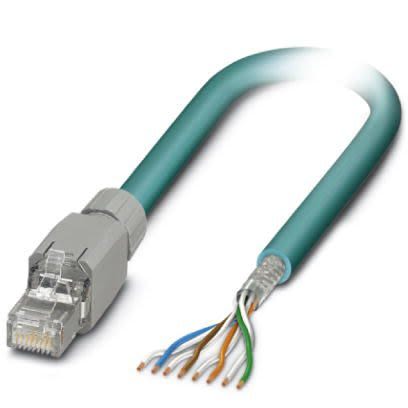 Phoenix Contact VS, 5 m Cat5 Ethernet Cable, Blue, Shielded 8 Screened Polyurethane Sheath