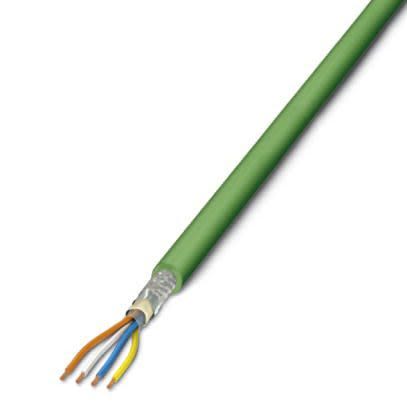 Phoenix Contact VS, 100 m Cat5 Ethernet Cable, Green, Yellow, Shielded 4 Screened Polyvinyl Chloride Sheath