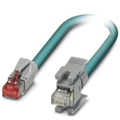 Phoenix Contact VS, 1 m Cat5 Ethernet Cable, Blue, Shielded 8 Screened Polyurethane Sheath