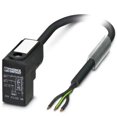 Phoenix Contact 3 way DIN 43650 Form C to Unterminated Sensor Actuator Cable, 10 m