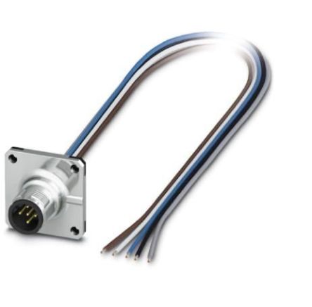Phoenix Contact Male 4 way M12, Straight to Sensor Actuator Cable, 500 mm
