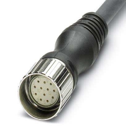 Phoenix Contact Female 12 way M23, Straight to Sensor Actuator Cable, 20 m