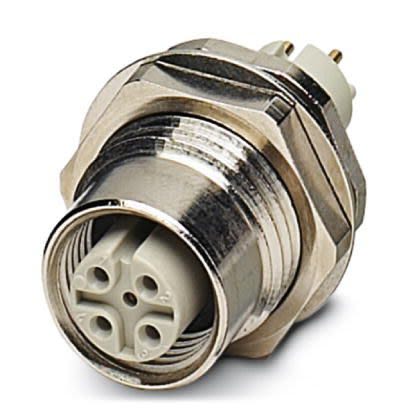 Phoenix Contact Circular Connector, 4 Contacts, M12 Connector, Socket, IP67, SACC Series