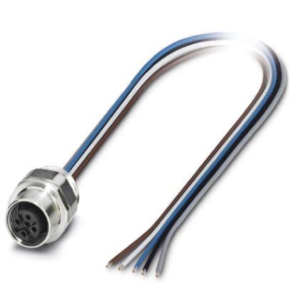 Phoenix Contact Female 5 way M12, Straight to Free Cable End Sensor Actuator Cable, 500 mm