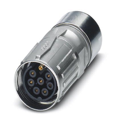 Phoenix Contact Circular Connector, 9 Contacts, Front, M17 Connector, Socket, Female, IP67, ST Series