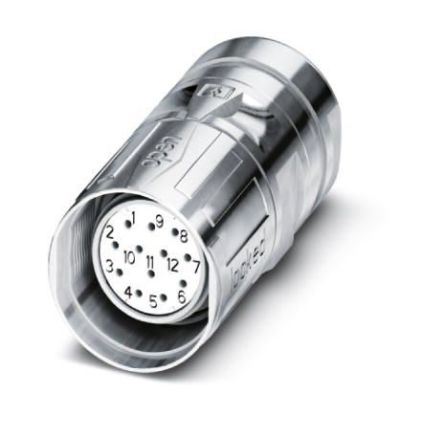 Phoenix Contact Circular Connector, 12 Contacts, Cable, M23 Connector, Socket, Female, IP67, CA Series
