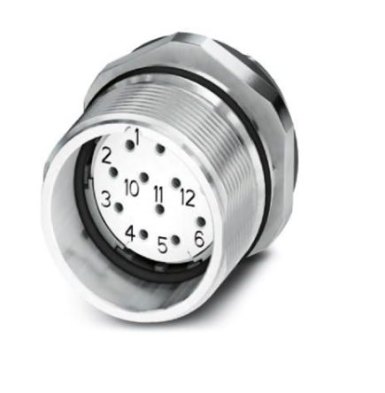 Phoenix Contact Circular Connector, 12 Contacts, Front, M23 Connector, Socket, Female, IP67, CA Series