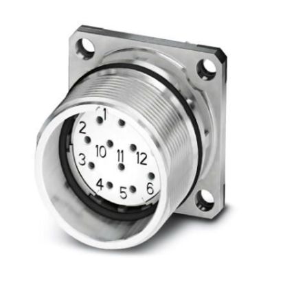 Phoenix Contact Circular Connector, 17 Contacts, Front, M23 Connector, Socket, Male, IP67, CA Series