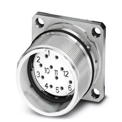 Phoenix Contact Circular Connector, 12 Contacts, Front, M23 Connector, Socket, Female, IP67, CA Series